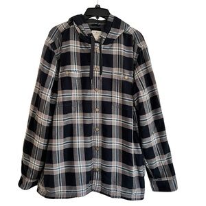 L.L. Bean Fleece Lined Plaid Hoodie - size XL (slightly fitted)